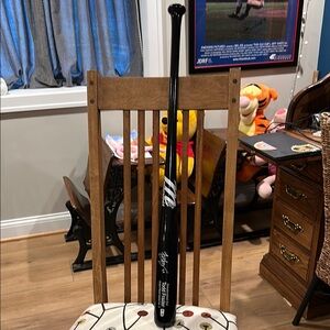 Black Baseball Bat with White Sox Signature